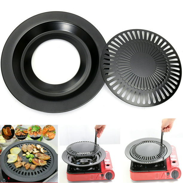 Portable BBQ Grill Stove Korean Coating Marble Gas Non Stick Pan Plate
